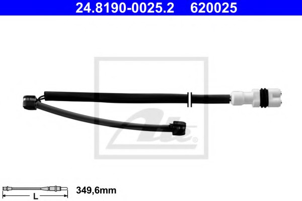 ATE 24.8190-0025.2 Warning Contact, brake pad wear